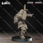 Ashen Armies Sanctified Legion Combat Combat Engineer
 – 32mm Ready-to-Ship 3D Printed Resin Miniature