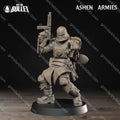 Ashen Armies Sanctified Legion Combat Combat Engineer
 – 32mm Ready-to-Ship 3D Printed Resin Miniature