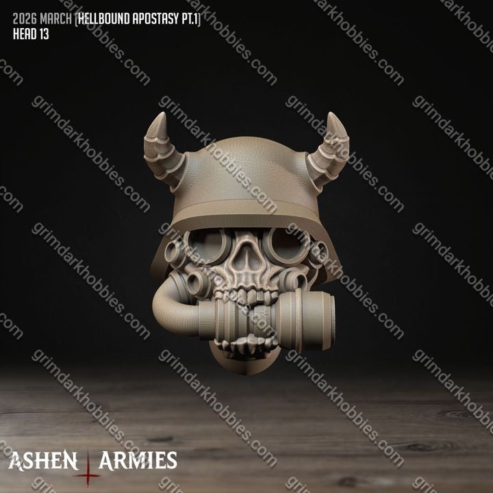 Ashen Armies Hellbound Apostasy Modular Heads – 32mm Ready-to-Ship 3D Printed Resin Miniatures
