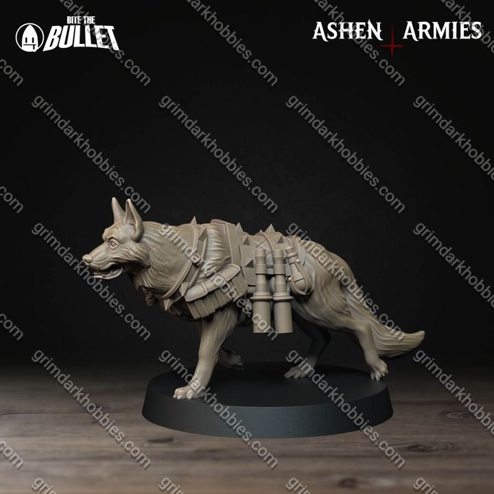 Ashen Armies Sanctified Legion Combat Dogs (4 Models)
 – 32mm Ready-to-Ship 3D Printed Resin Miniatures