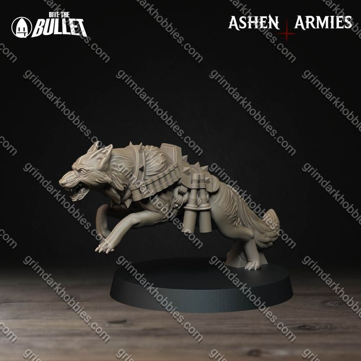 Ashen Armies Sanctified Legion Combat Dogs (4 Models)
 – 32mm Ready-to-Ship 3D Printed Resin Miniatures