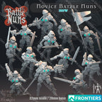 Across the Realms Battle Nun Novices – 32mm Ready-to-Ship 3D Printed Resin Model Kit