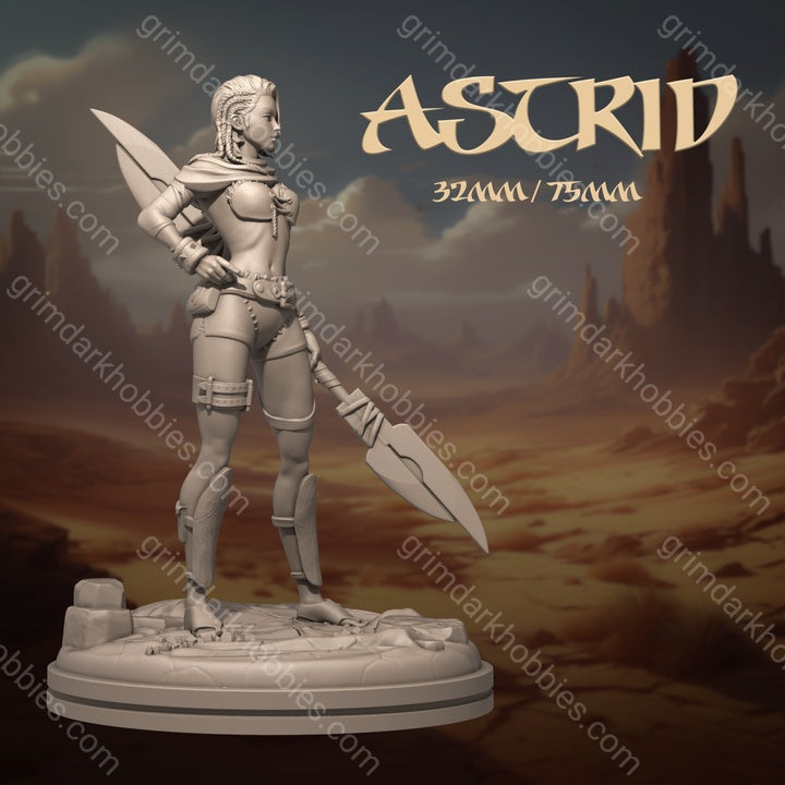 Dungeons & Maidens Astrid 32/75mm 3D Resin Miniature