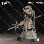 Ashen Armies Holy Shogunate Observer
– 32mm Ready-to-Ship 3D Printed Resin Miniature