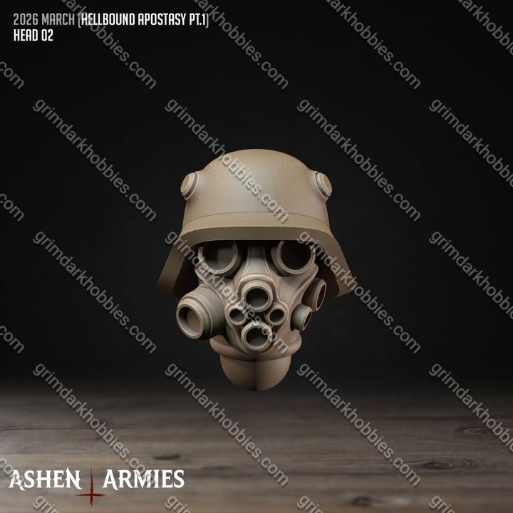 Ashen Armies Hellbound Apostasy Modular Heads – 32mm Ready-to-Ship 3D Printed Resin Miniatures
