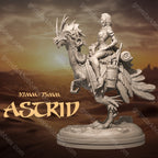 Dungeons & Maidens Astrid on Mount 32/75mm 3D Resin Miniature